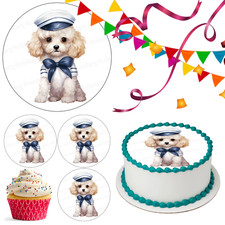 Poodle Dog Cake Topper Party