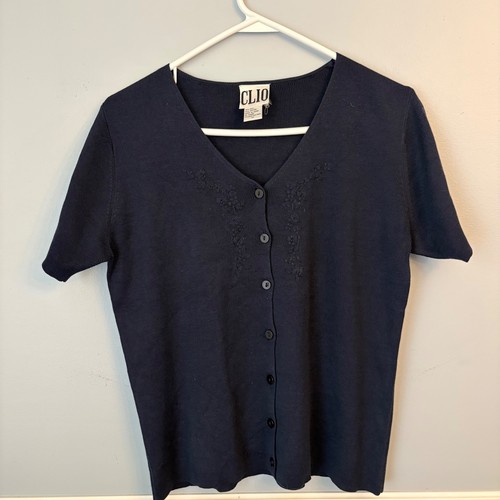 Vtg clio navy - navy, cotton