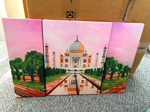 Taj mahal triptych wall - mahal,
