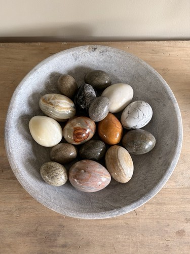 Collection hard stone eggs - hard,