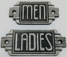 New Vintage RETRO LADIES & MEN Cast iron Toilet signs RUSTIC PUB BAR HEAVY UK ⭐⭐