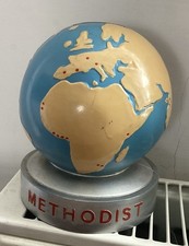 VINTAGE 1950’s METHODIST MISSIONARY SOCIETY BAKELITE GLOBE COLLECTING MONEY BOX
