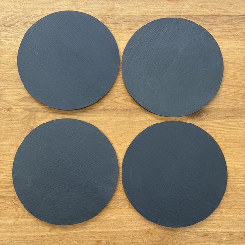 Set round slate plate mat - round,