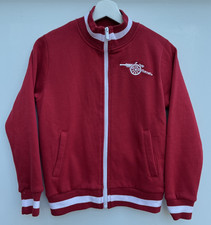 Arsenal Retro Track Jacket Red Full Zip Football Top Boys Large LB L