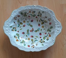 James Kent Old Foley Ceramic Strawberry & Butterfly Decorative Serving Bowl