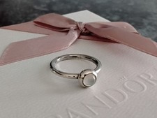 Pandora  Silver and Moonstone Cabochon Ring    Size 52    190609MS 