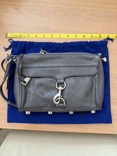 Rebecca Minkoff Mini Mac Leather Crossbody Grey With Silver Hardware Never Used