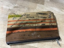 1970s Vintage school Pencil case Adorned With Handwritten Band Names