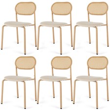 4/6X Rattan Dining Chairs Set