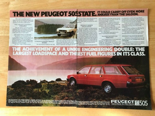 Peugeot 505 estate poster - peugeot,