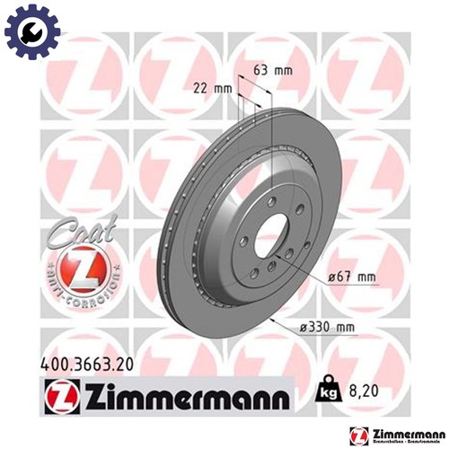 Brake disc 400 3663 for - disc, 400.3663.20