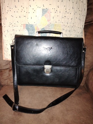 Genuine leather prada business - leather,