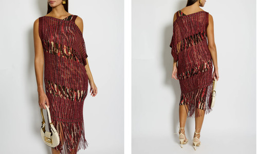 Nwt missoni red - w/lurex, dress