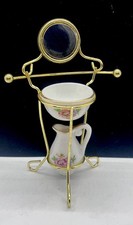 Dolls house mirrored wash stand jug and bowl bathroom bedroom  in 1/12th Scale. 