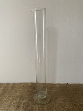 Vintage Chemistry Laboratory Glass Measuring Cylinder 34cm Tall