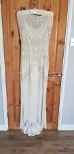 Esme Jenny Packham Wedding Dress Designer Size 10 beaded 