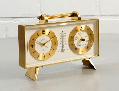 Swiza day brass clock table - swiza,