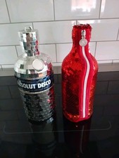 2 Absolut Vodka 700ml Disco Bottles. Empty. Collectable