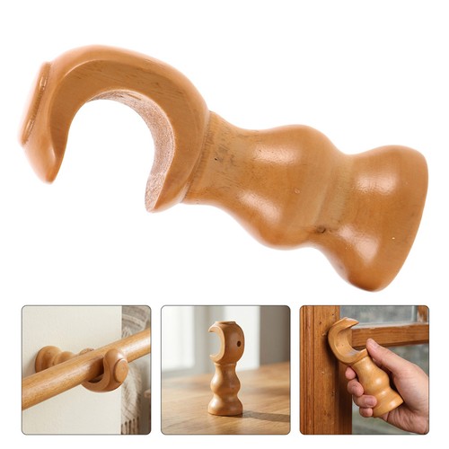 Wooden curtain pole bracket - pole,