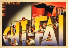 A3 A4 Size - Vintage Art Deco CNT FAI Poster 1936 Spanish Revolution Old Poster