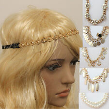 Retro Vintage Hippy Elastic Headband Hair Band Womens Head Piece Gatsby