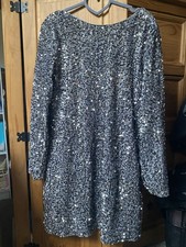 Bnwt Silver Sequin Dress Size