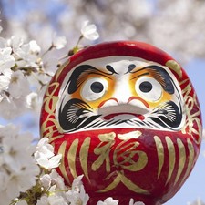 Large Red Japanese Daruma Doll