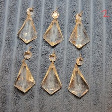 LOT OF 6 VTG GLASS PRISM
