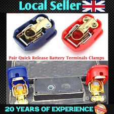 2Pcs Quick Release Battery Terminals 12V Clamps Car Auto Connectors Caravan New