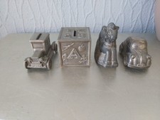 Old Metal Money Boxes VW Car Ford Model T Coupe Rocking Horse ABCD Money Box
