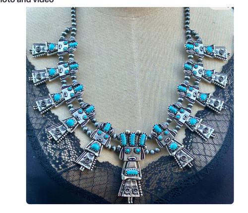 Turquoise kachina style squash - turquoise,