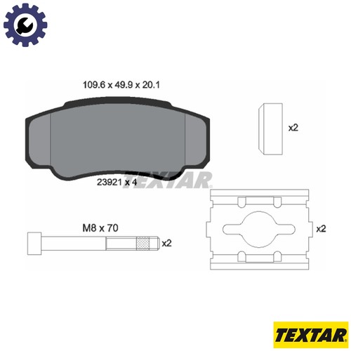 Brake pad set disc - set,
