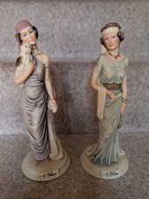 2 X Vintage Capodimonte figurines by A Belcari - Collectable Ornament - 1987