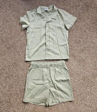 Khaki Green Shirt And Shorts