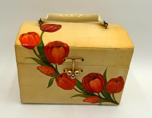 Vtg hand painted florals - vtg, hand-painted