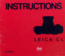 Leica CL Camera  Instruction Manual