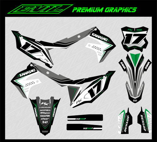 Kawasaki motocross graphics - motocross,