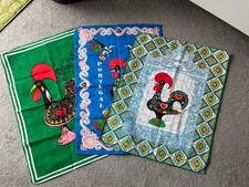 3 Beautiful Vintage Portuguese Tea Towels - New & Unused