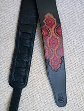 Guitar Strap. Black Adjustable.  Faux Leather. Stagg. Un Used