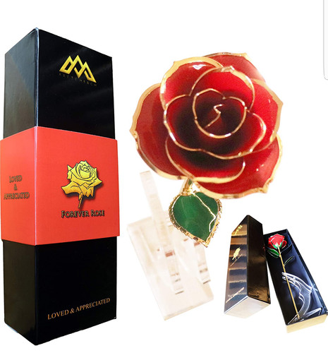 Forever red rose artificial - red,