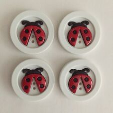 Ladybird buttons 28mm ladybug