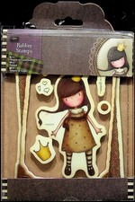 Santoro Rubber Stamp Set Girl
