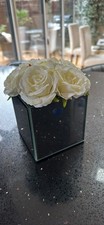Bevelled mirror glass cube - glass,