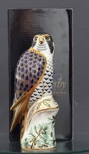 Royal Crown Derby 'Peregrine Falcon' Boxed Paperweight 1st Quality Gold Stopper
