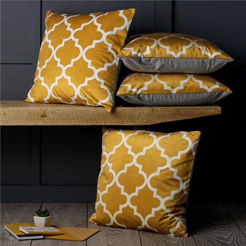 Mustard ochre yellow cushion - ochre,
