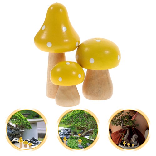 3pcs simulated mini - simulated, wooden