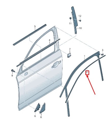 Audi front right door - front,