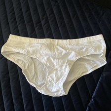 XL White cotton Brief