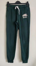 Roots Canada Green Joggers Jogging Bottoms Trousers Size XS 26W x 29L