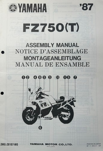 Yamaha fz750 1987 genuine - yamaha,